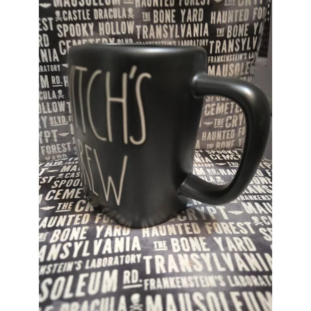 NWT Rae Dunn Halloween Witch's Brew Black Coffee Mug